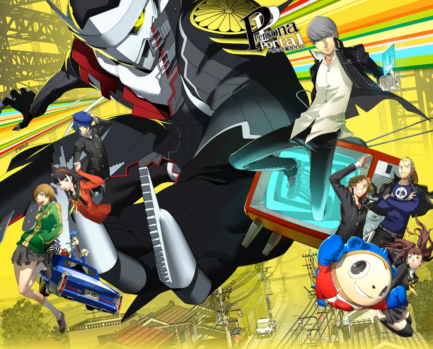 amagi_yukiko, hanamura_yousuke, kujikawa_rise, kuma_(persona_4), margaret, marie_(persona_4), megaten, narukami_yuu