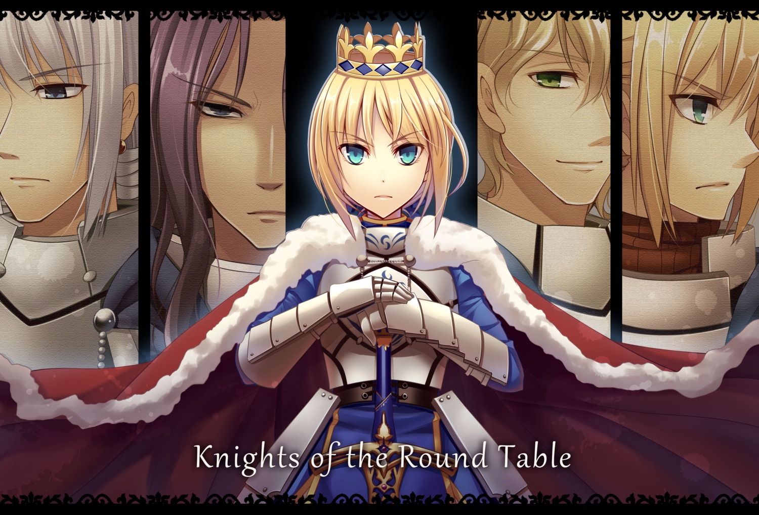 artoria_pendragon_(fate), bedivere_(fate), fate/extra, fate/stay_night, fate/zero, gawain_(fate), hitsuki_rei, lancelot_(fate)
