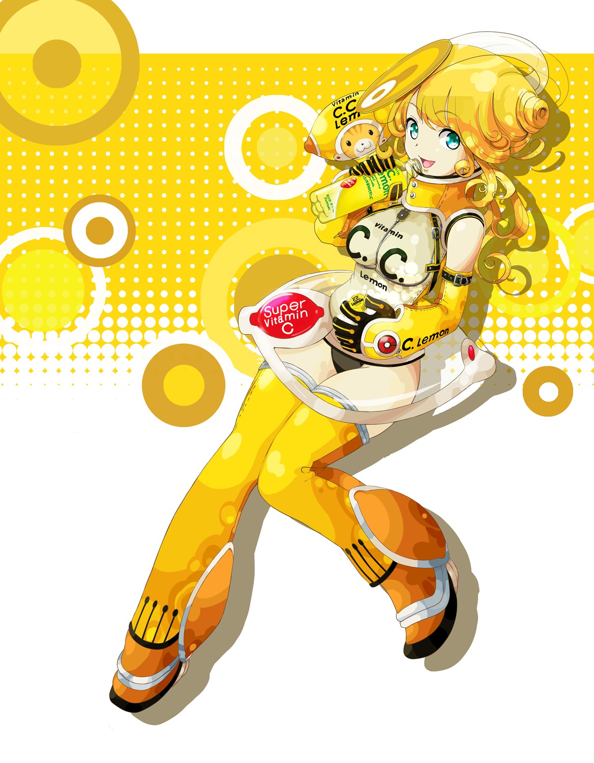 c.c._lemon, c.c._lemon_(character), makoto_daikichi, thighhighs
