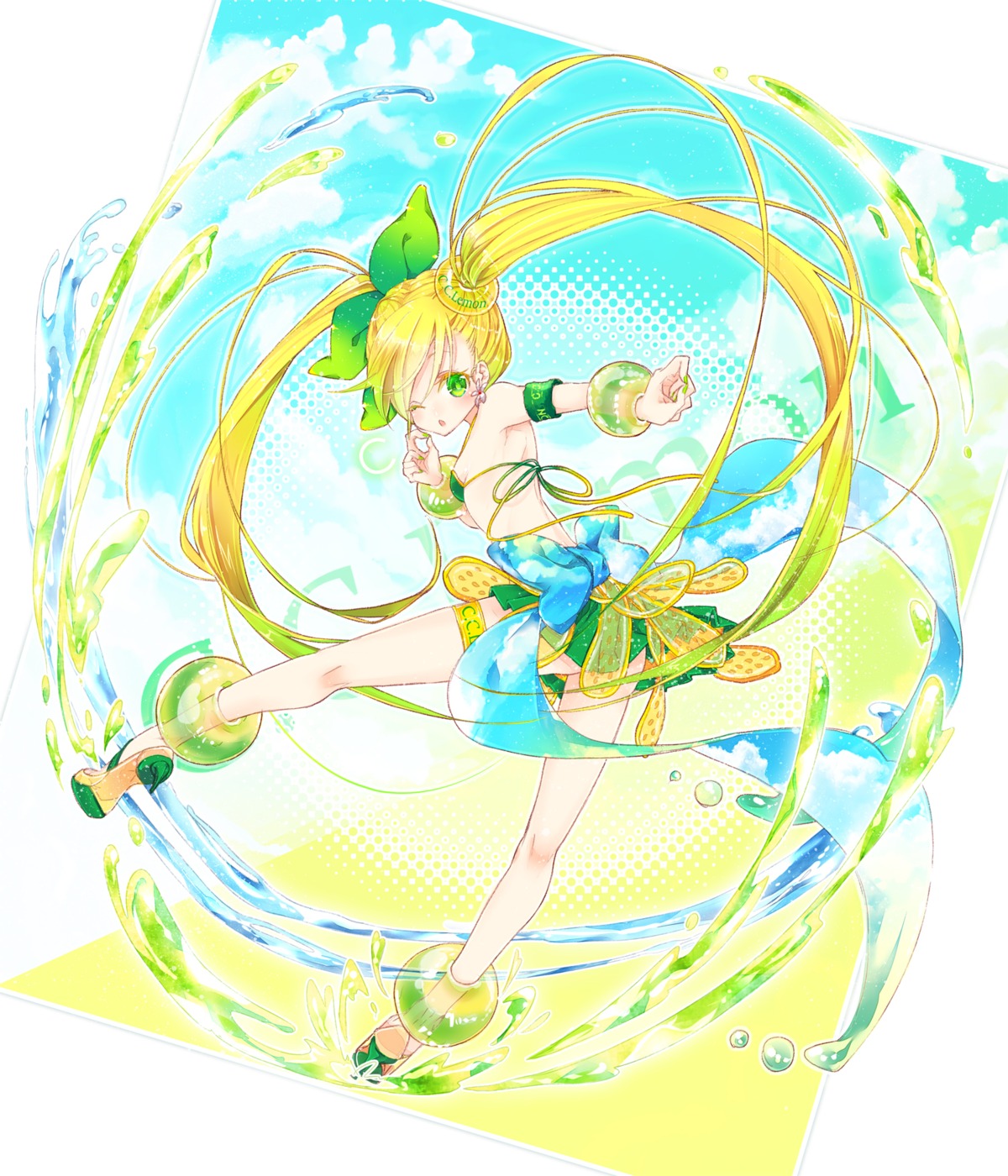 218, bikini_top, c.c._lemon, c.c._lemon_(character), swimsuits