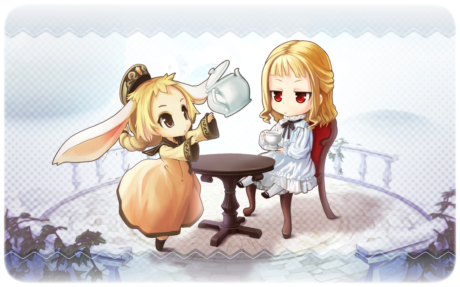 animal_ears, chibi, jpeg_artifacts, kanihira, rea-sama, usausa_(kanihira), wallpaper