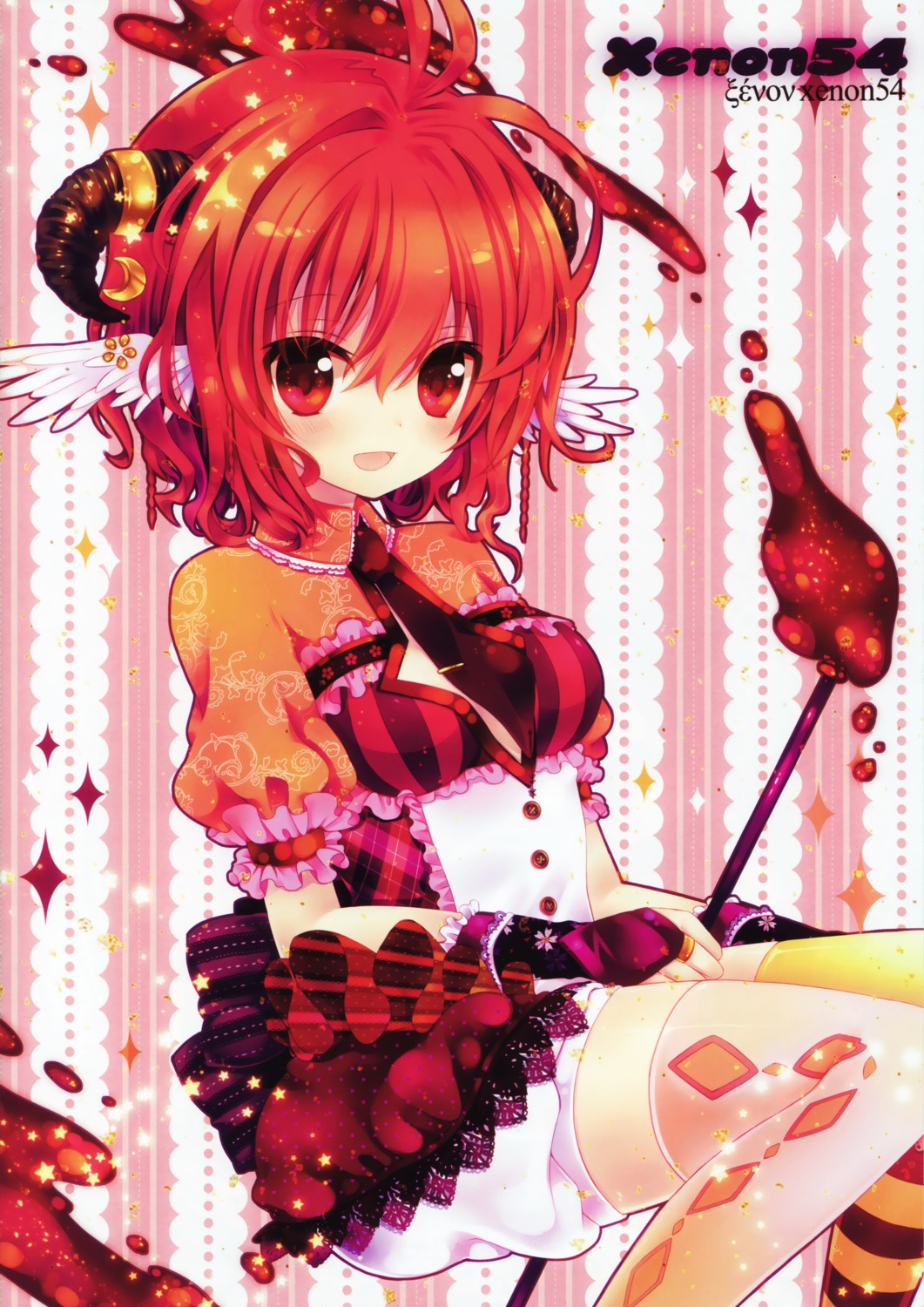 horns, konno_kengo, thighhighs, uni-guru