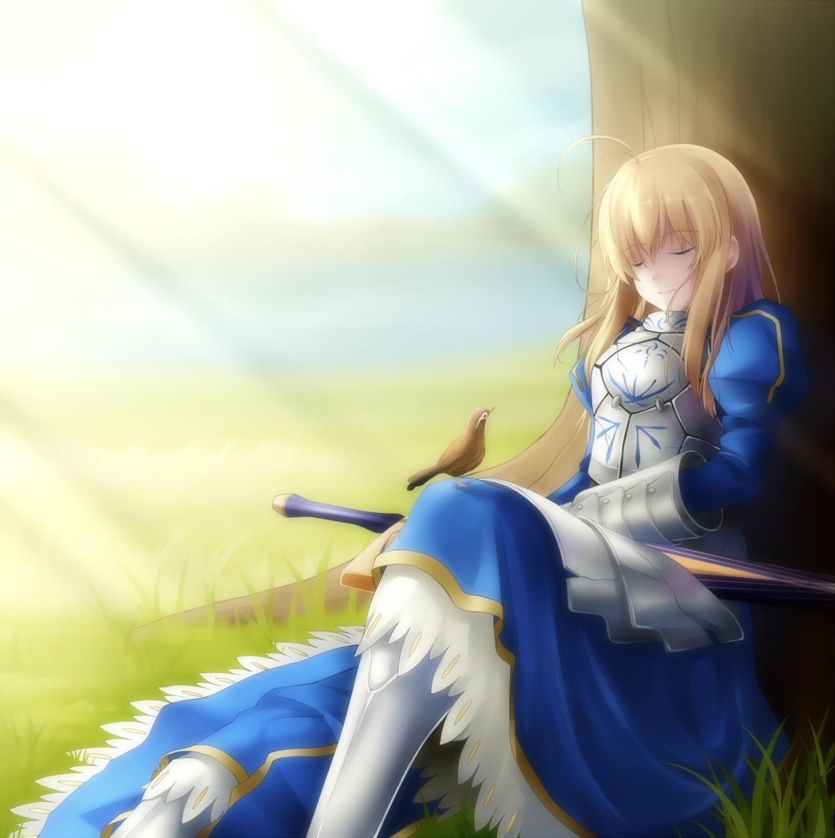 armor, artoria_pendragon_(fate), fate/stay_night, fate/zero, qiuzhi_huiyi, sword