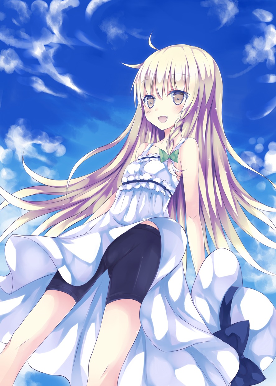 bike_shorts, dress, kirisame_marisa, mizumidori, summer_dress, touhou