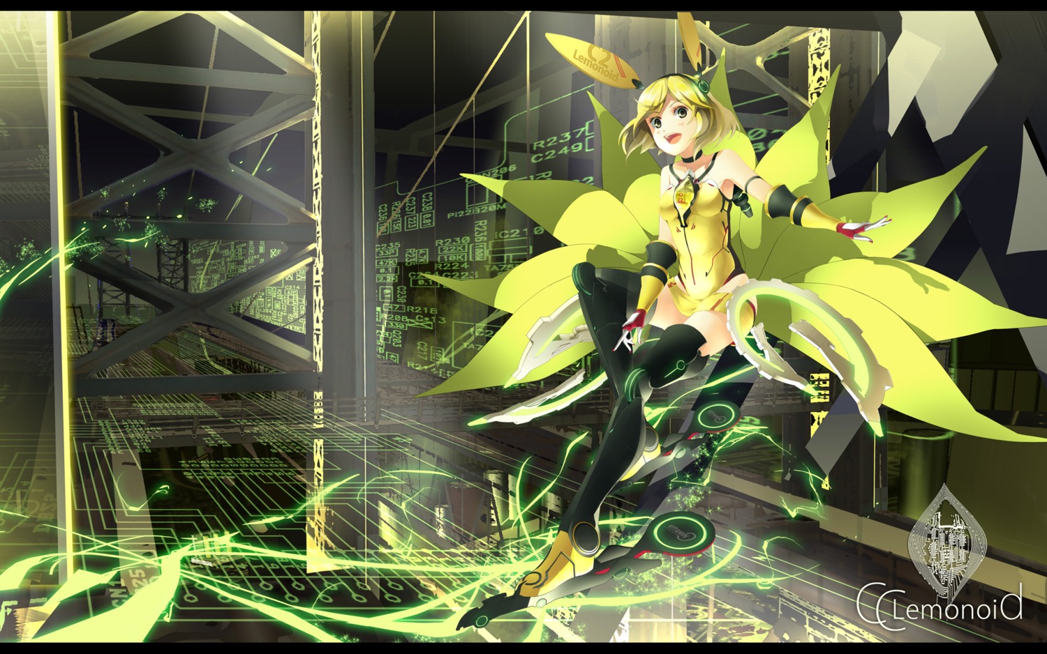c.c._lemon, c.c._lemon_(character), thighhighs, wallpaper, yoshino_ryou