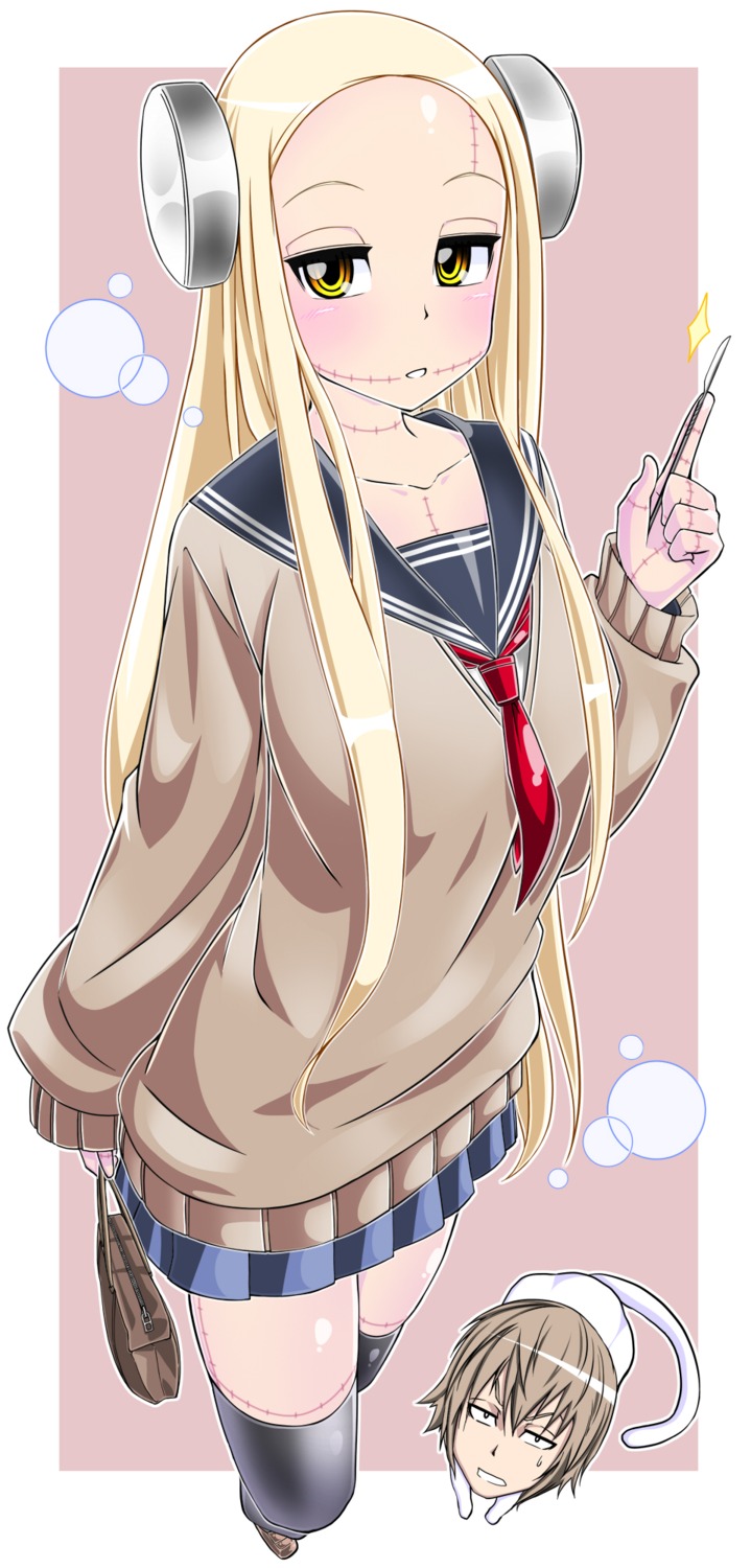 franken_fran, madaraki_fran, nikuman_umeew, seifuku, thighhighs