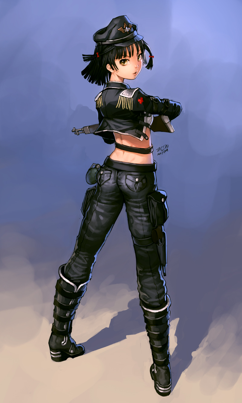gun, saejin_oh, uniform
