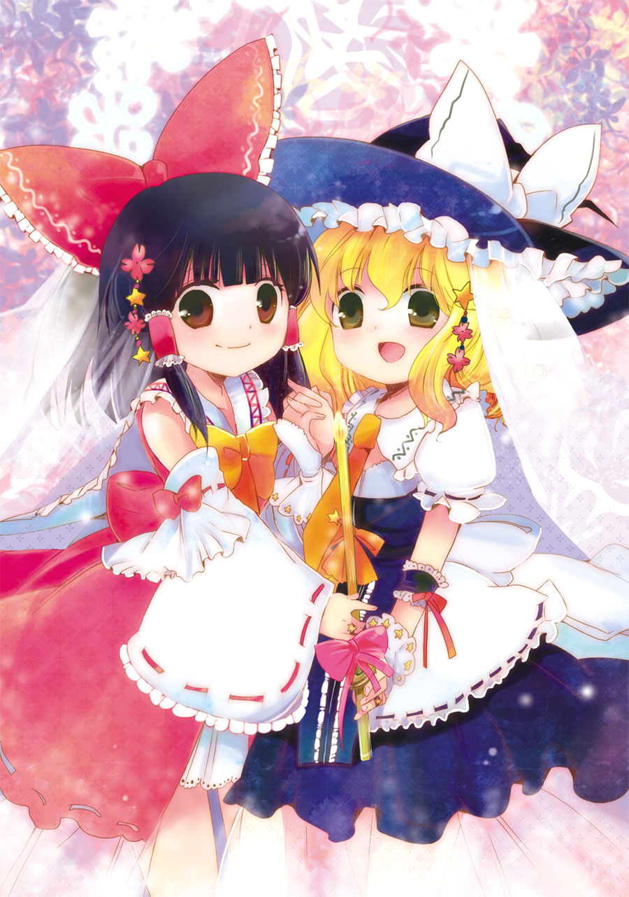 hakurei_reimu, kirisame_marisa, suzune_yuuji, touhou