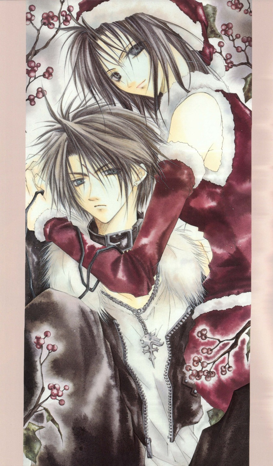 akizuki_ryou, christmas, final_fantasy, final_fantasy_viii, rinoa_heartilly, squall_leonhart