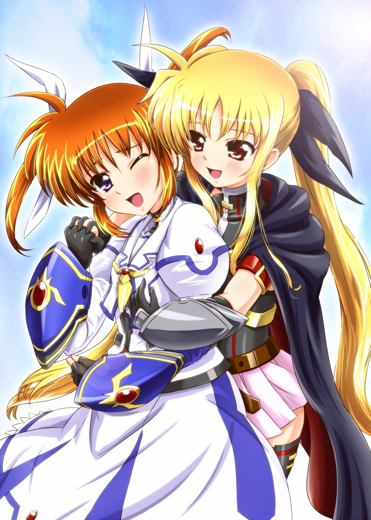 diesel, fate_testarossa, mahou_shoujo_lyrical_nanoha, mahou_shoujo_lyrical_nanoha_a's, takamachi_nanoha, yuri