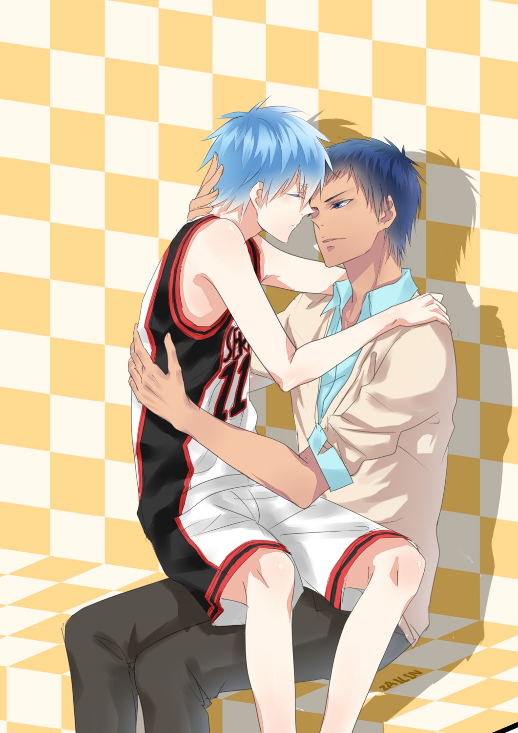 aomine_daiki, azai, kuroko_no_basket, kuroko_tetsuya, male, yaoi