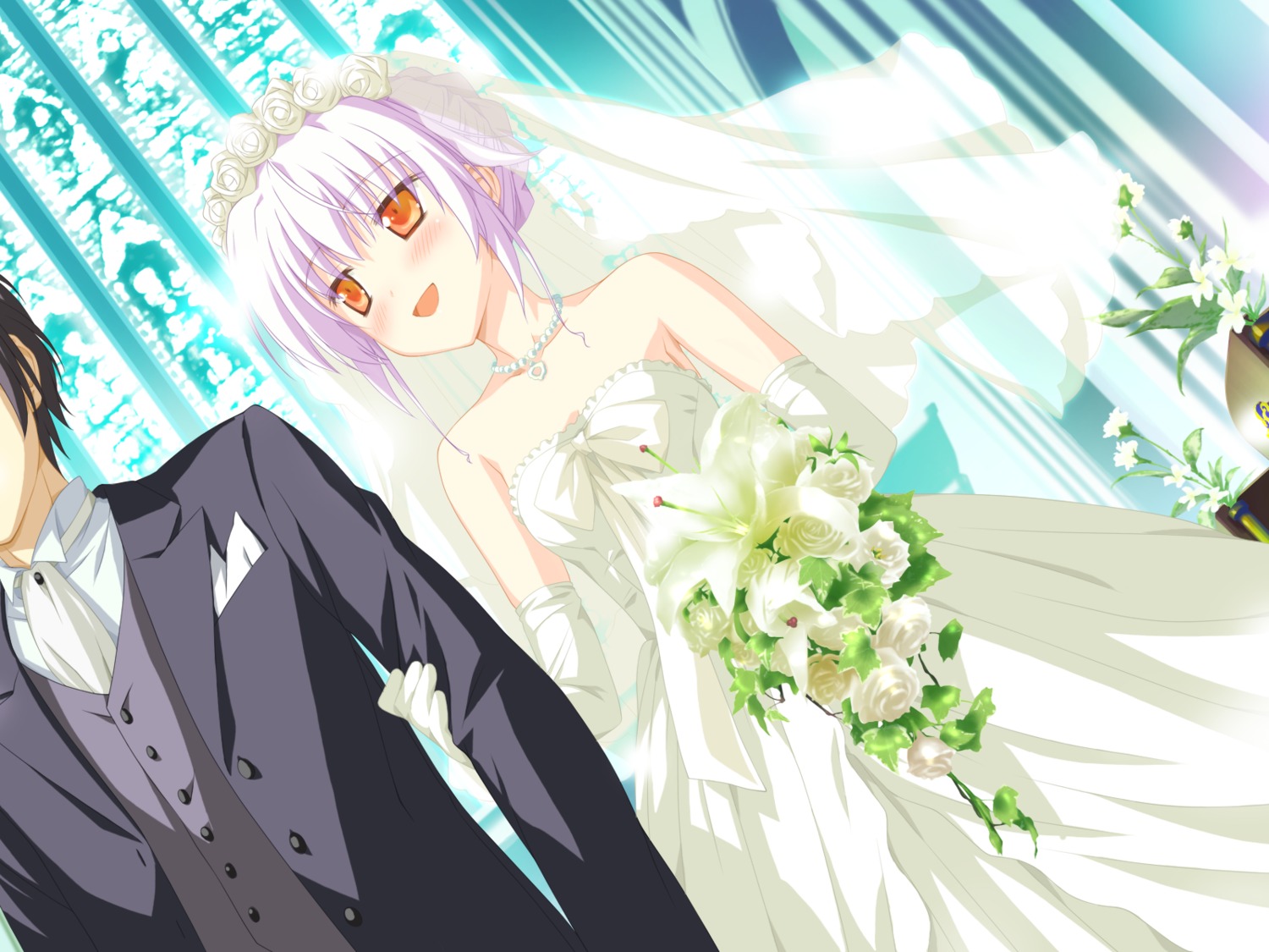 dress, game_cg, hoshizora_no_memoria, ototsu_yume, shida_kazuhiro, wedding_dress
