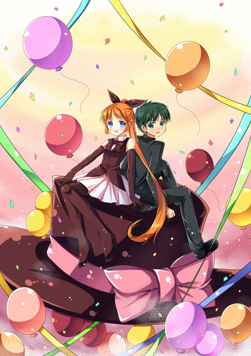 asuka_daiki, haneoka_meimi, kaitou_saint_tail, luky, pantyhose