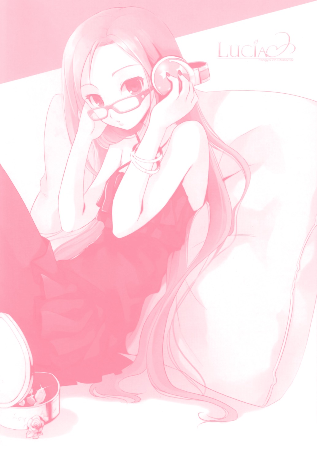 dress, headphones, lucia, megane, monochrome, pangya, tagme