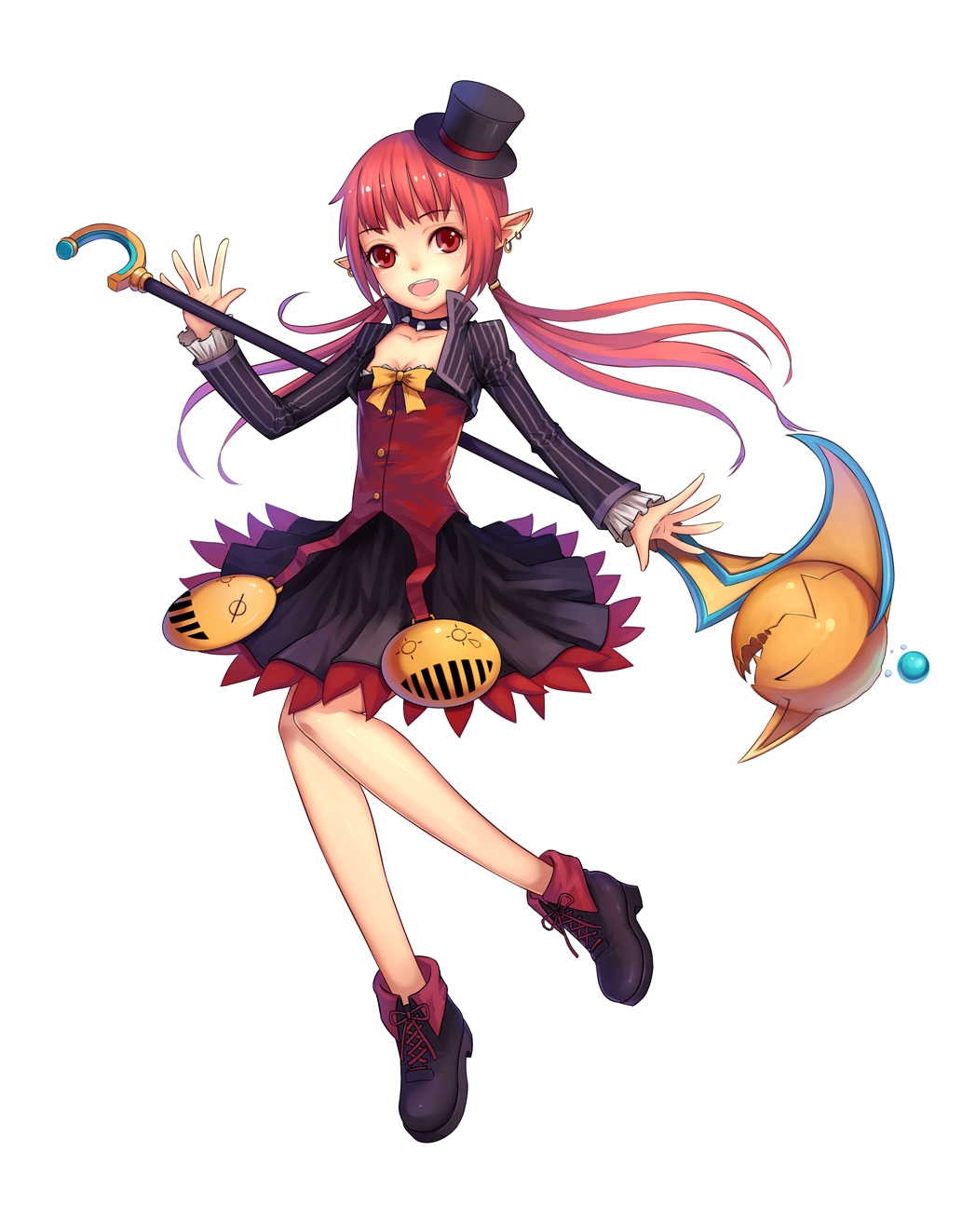corvus_corax, dungeon_fighter, elf, pointy_ears