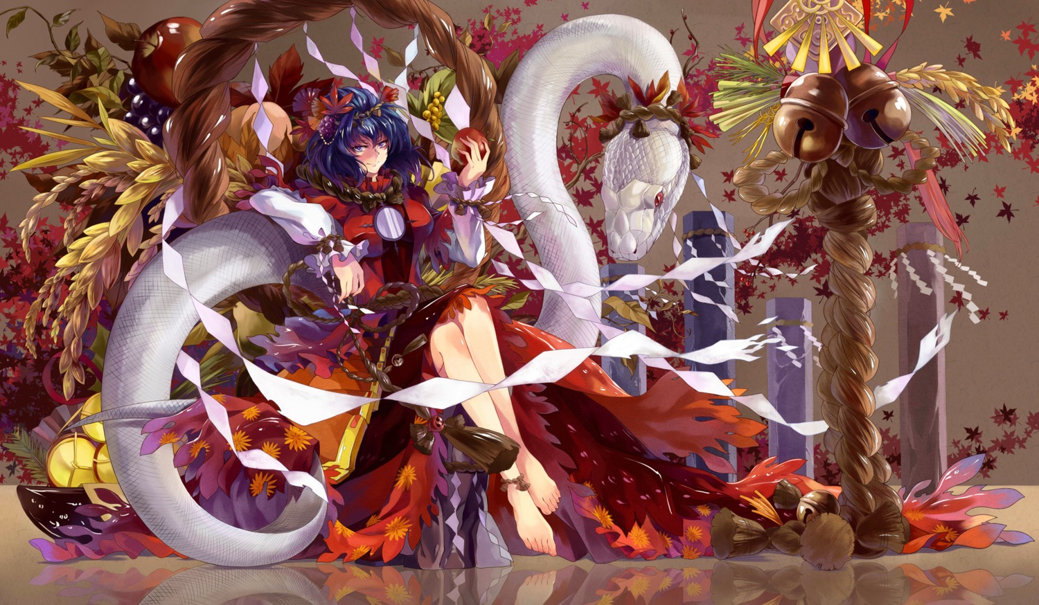 mishaguji, neko_(yanshoujie), touhou, yasaka_kanako