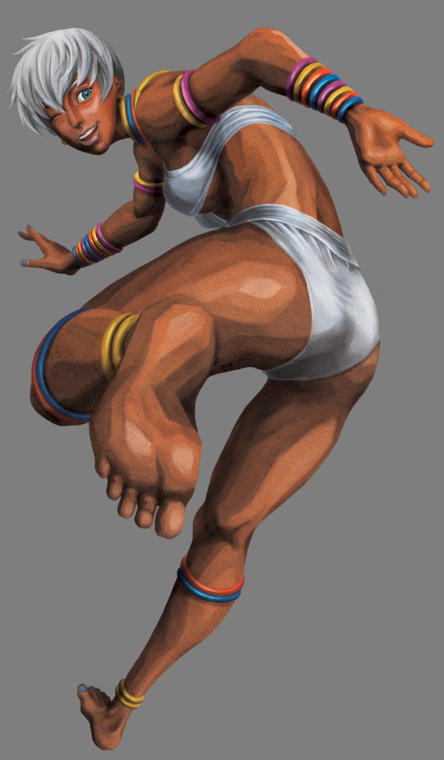 bikini, capcom, elena, feet, street_fighter, street_fighter_iii, swimsuits, teshigawara_kazuma
