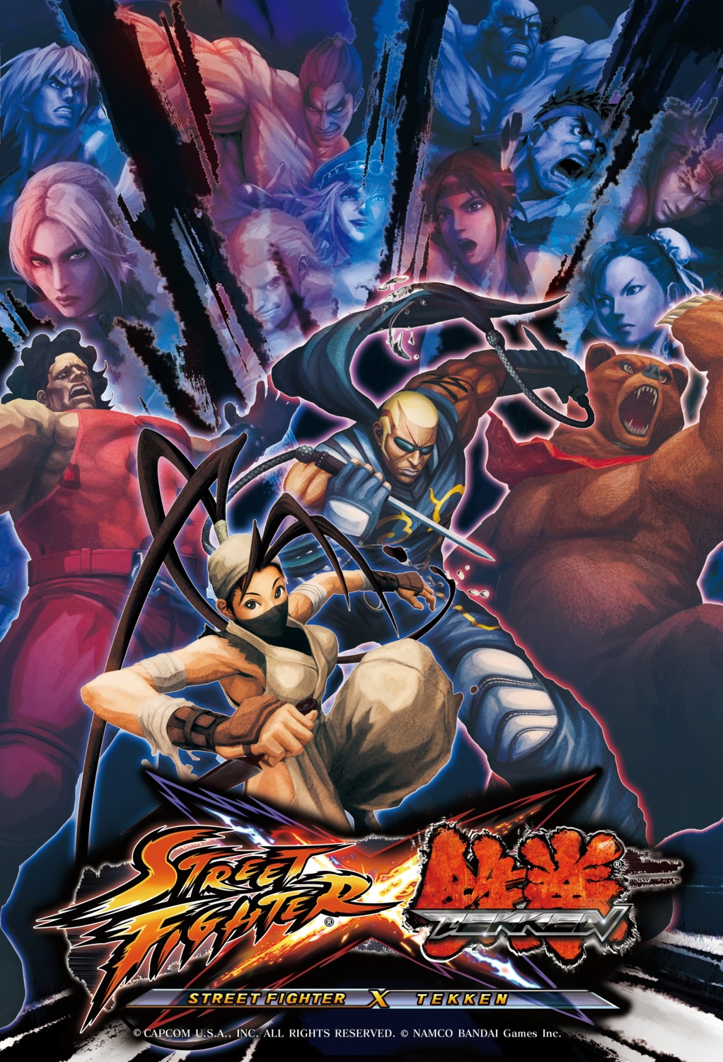 capcom, chun_li, final_fight, hugo_andore, ibuki, ken_masters, mishima_kazuya, namco