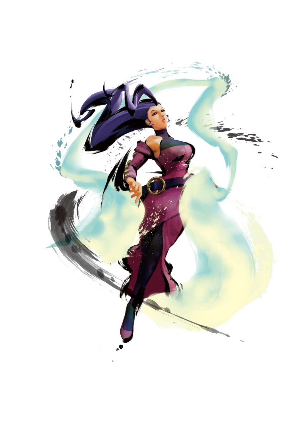 capcom, dress, ikeno_daigo, pantyhose, rose, street_fighter, street_fighter_iv
