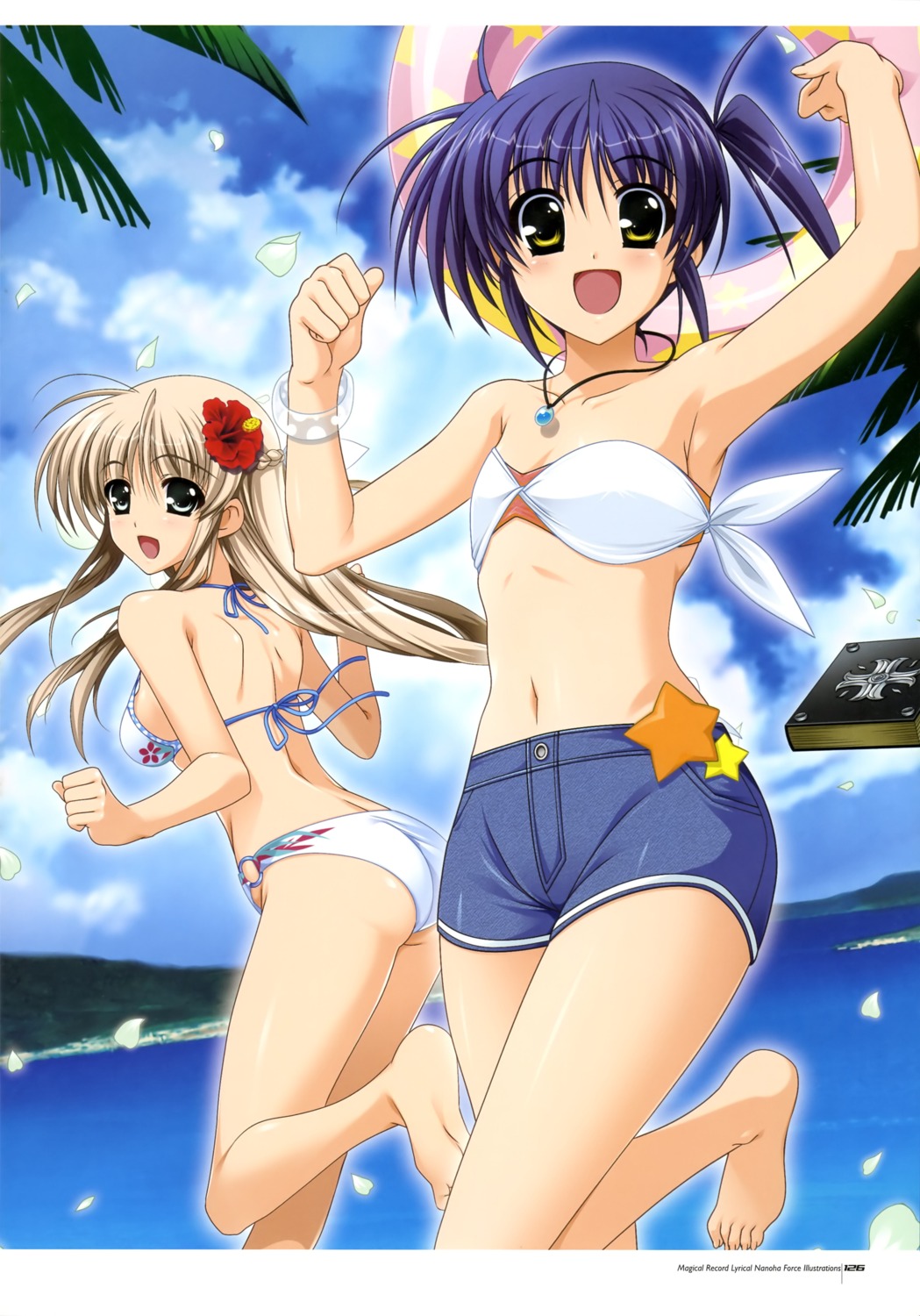 ass, bikini, higa_yukari, isis_eaglet, lily_strosek, mahou_senki_lyrical_nanoha_force, mahou_shoujo_lyrical_nanoha, swimsuits