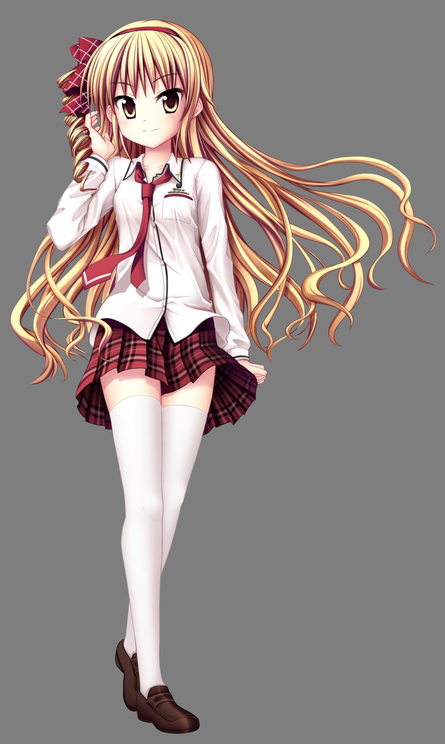 harapeko, sakura_sakimashita, seifuku, sorahane, tenshitsukinuke_serika, thighhighs, transparent_png