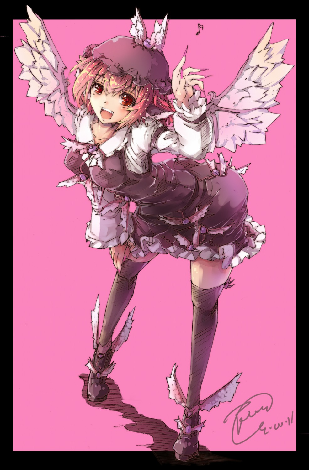 mystia_lorelei, thighhighs, toor_0111, touhou, wings