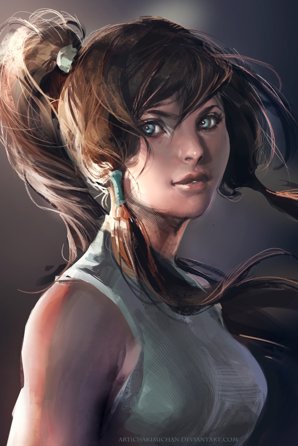 korra, official_watermark, sakimichan, the_legend_of_korra