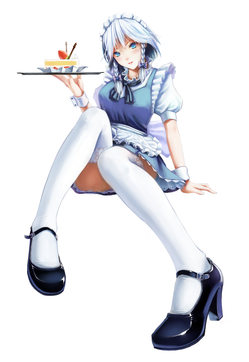 dopollsogno, izayoi_sakuya, maid, thighhighs, touhou