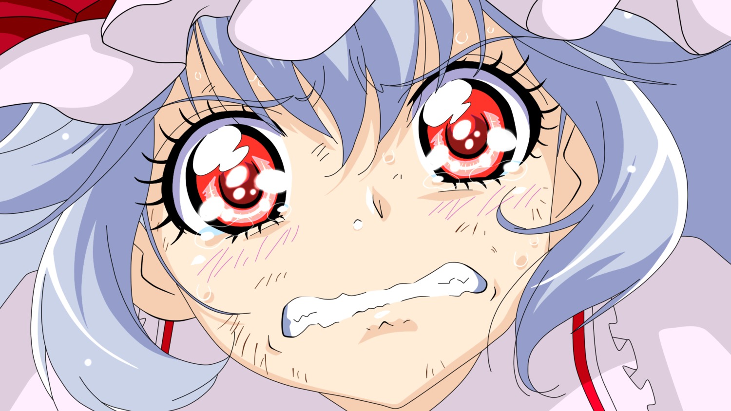 ltd_border, parody, precure, remilia_scarlet, smile_precure!, touhou, wallpaper