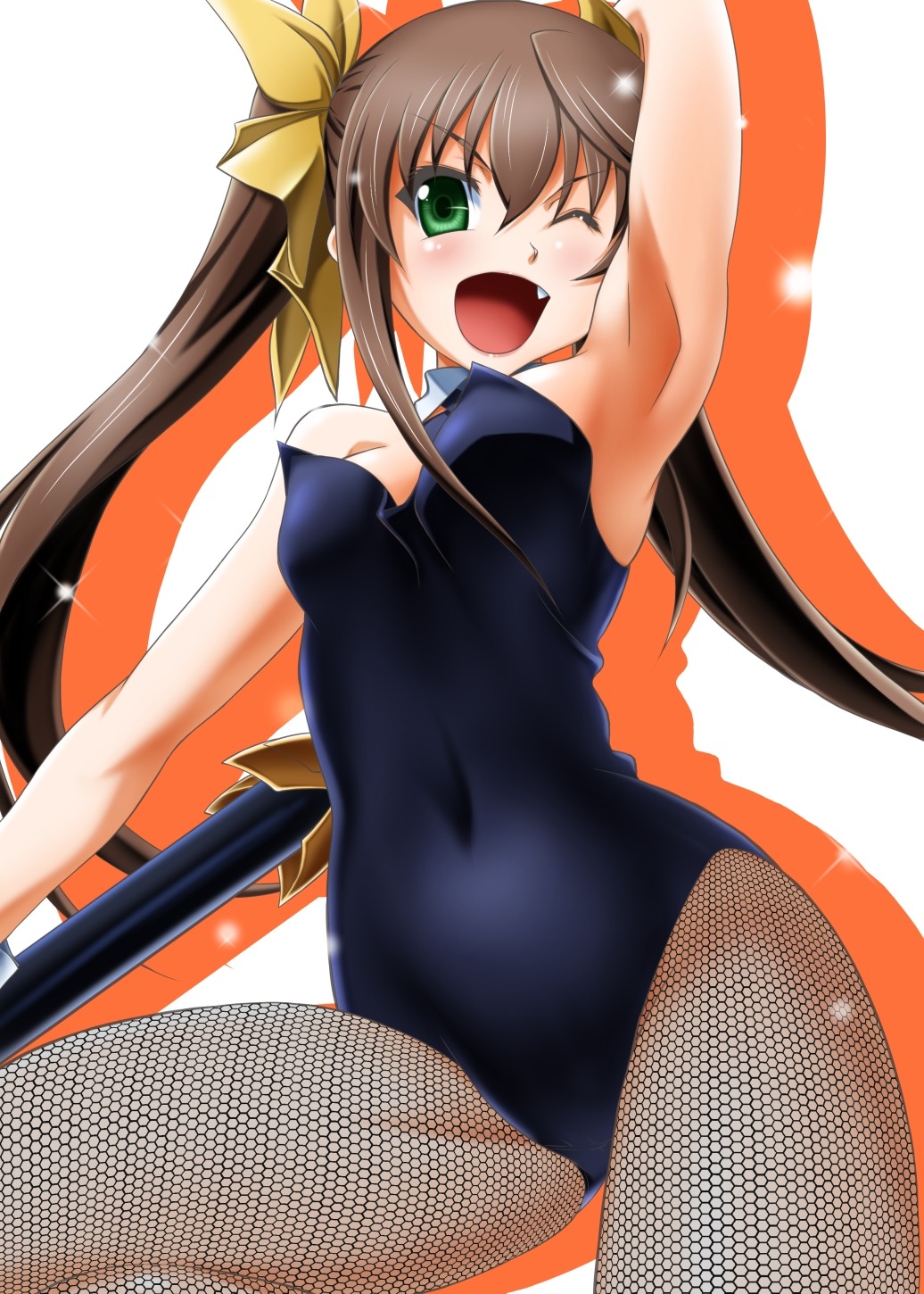 bunny_girl, fishnets, huang_lingyin, infinite_stratos, pantyhose, sumeragi_tomo