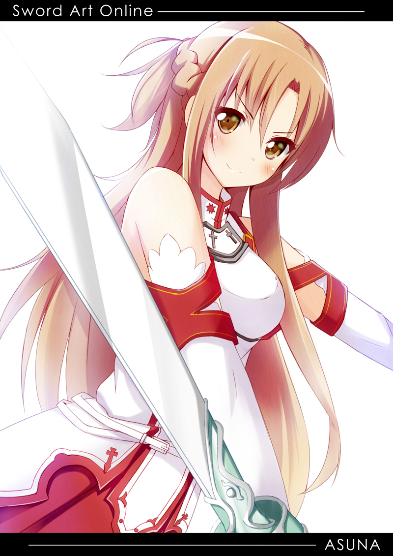 asuna_(sword_art_online), ok-ray, sword, sword_art_online