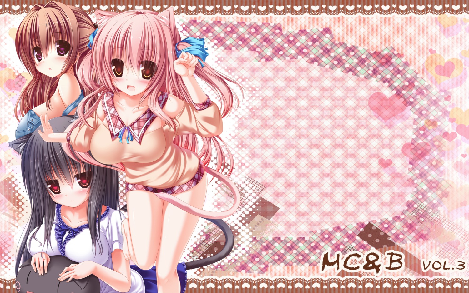 animal_ears, cassini_m_bisuko, mia_flatpaddy, nekomimi, shia_flatpaddy, syroh, tail, wallpaper