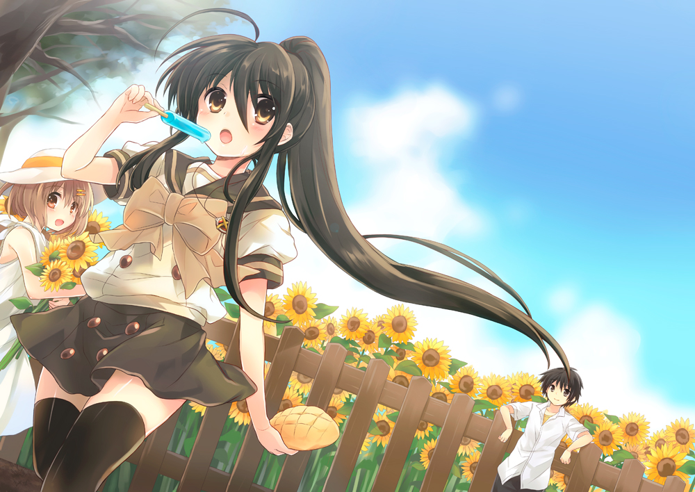 sakai_yuuji, seifuku, shakugan_no_shana, shana, tachitsu_teto, thighhighs, yoshida_kazumi