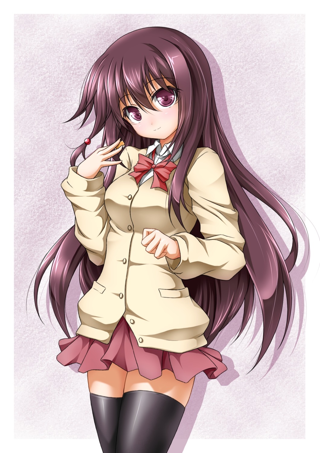matsumi_kuro, roura, saki, saki_achiga-hen, seifuku, thighhighs