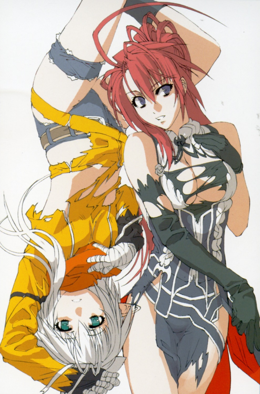 cleavage, dress, elf, ignis, jingai_makyou, kaze_no_ushiro_wo_ayumumono_(kazeko), niθ, no_bra