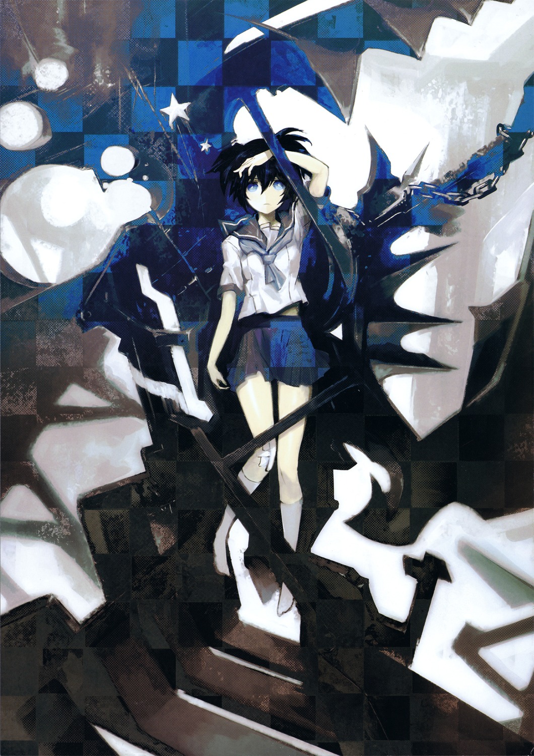 black_rock_shooter, huke, kuroi_mato, seifuku, vocaloid