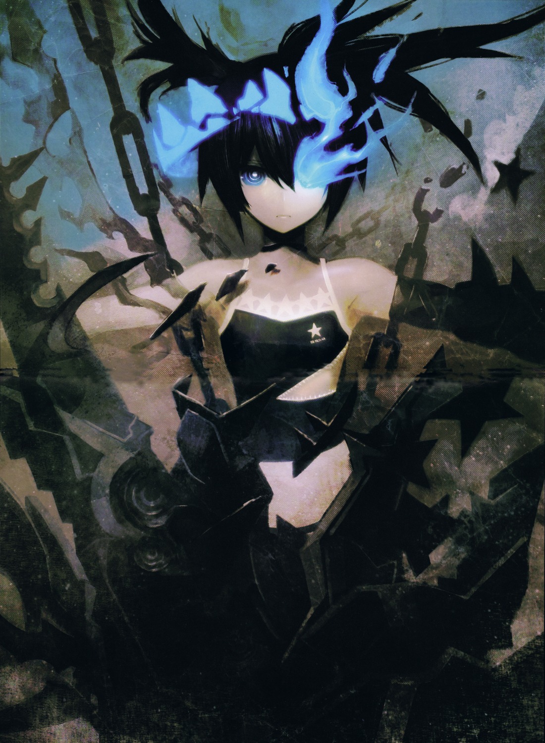black_rock_shooter, black_rock_shooter_(character), black_rock_shooter_beast, huke, screening, vocaloid