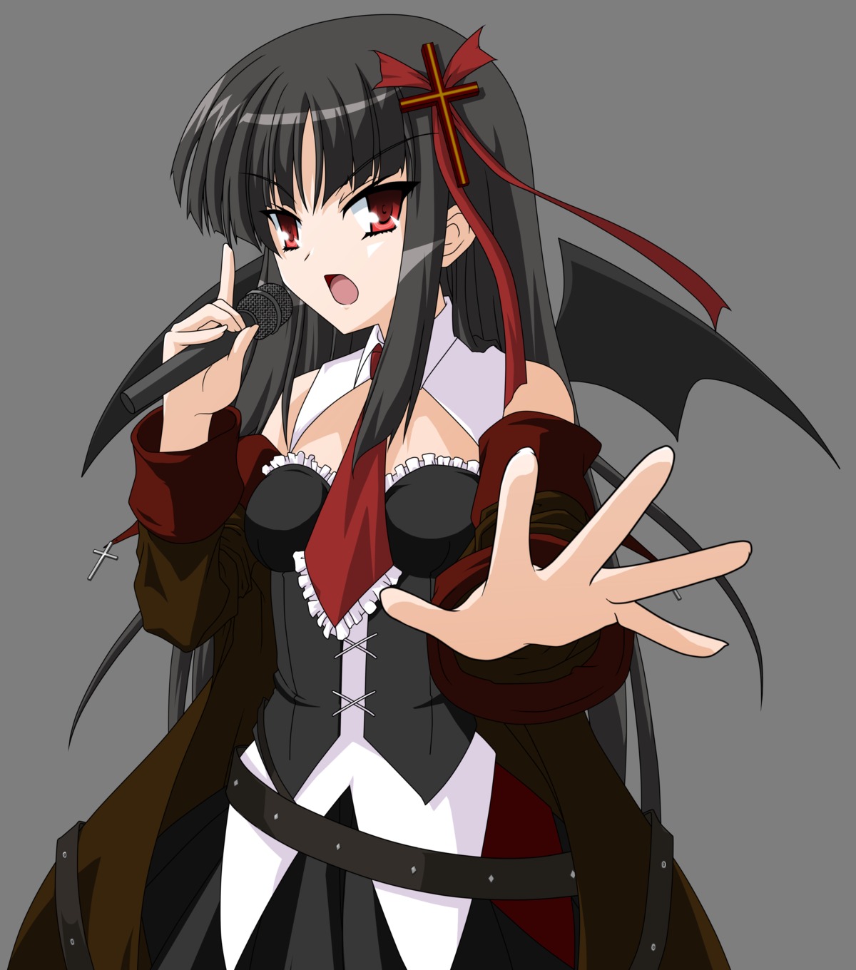 kagurazaki_iori, kore_wa_zombie_desu_ka, sarasvati, transparent_png, vector_trace, wings