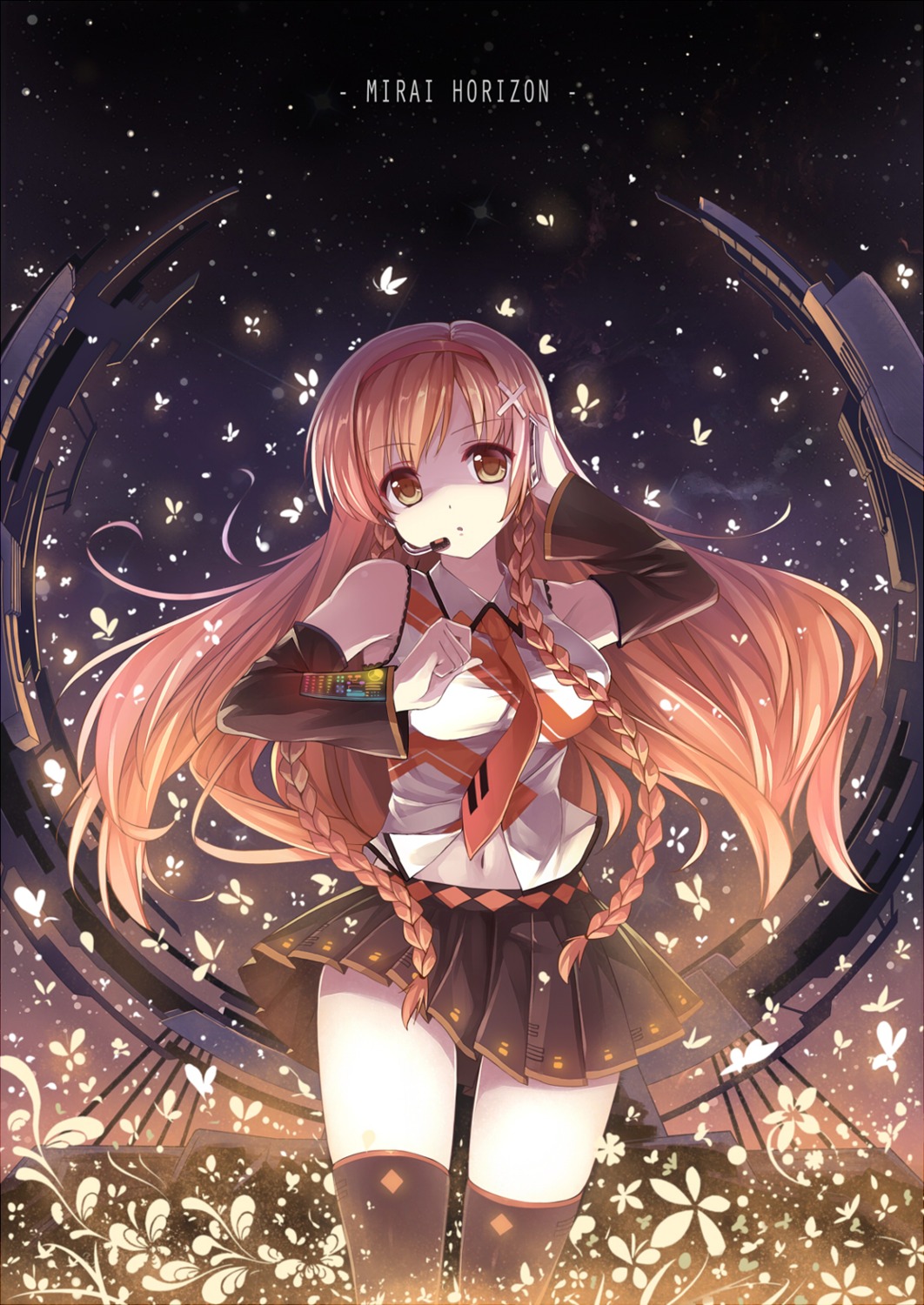caidychen, culture_japan, headphones, suenaga_mirai, thighhighs