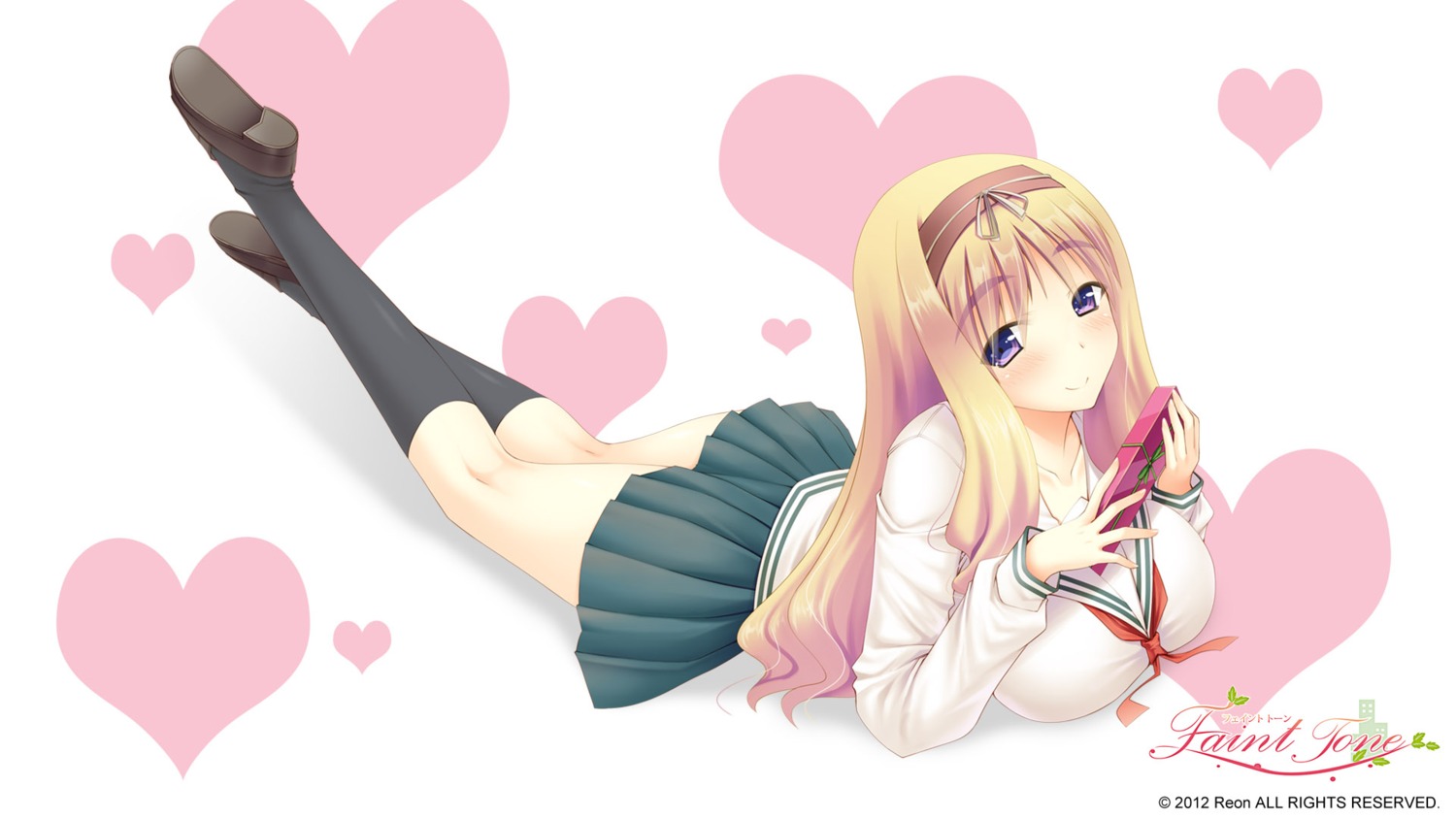 faint_tone, jpeg_artifacts, reon, sawatari_koito, seifuku, valentine, wallpaper, yu-ta