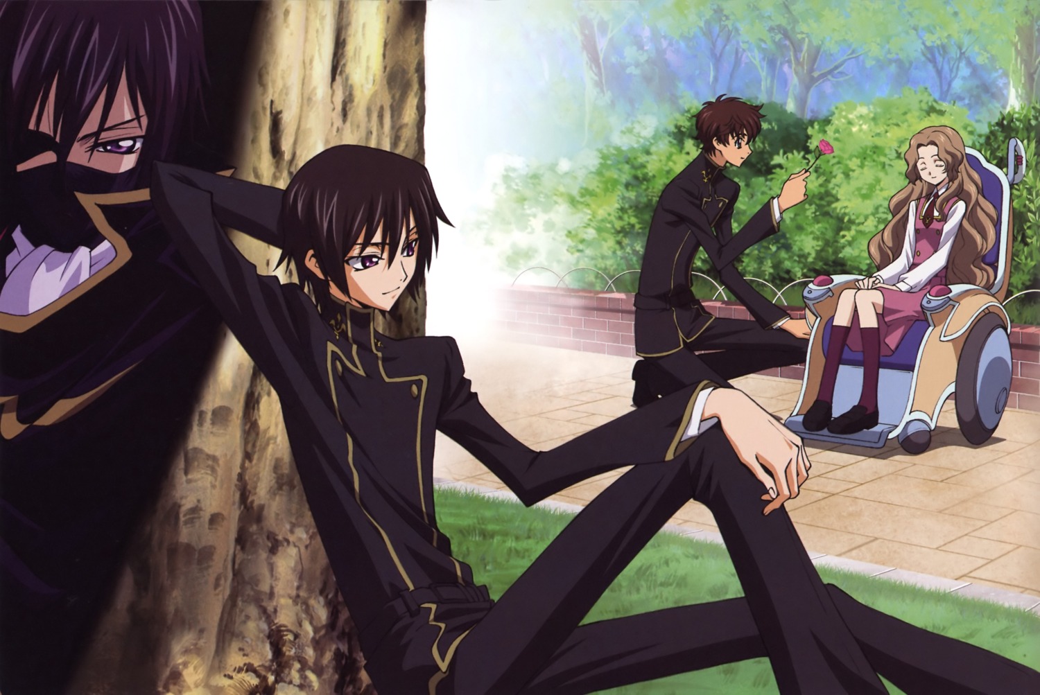 code_geass, kururugi_suzaku, lelouch_lamperouge, nunnally_lamperouge, shinbo_takurou