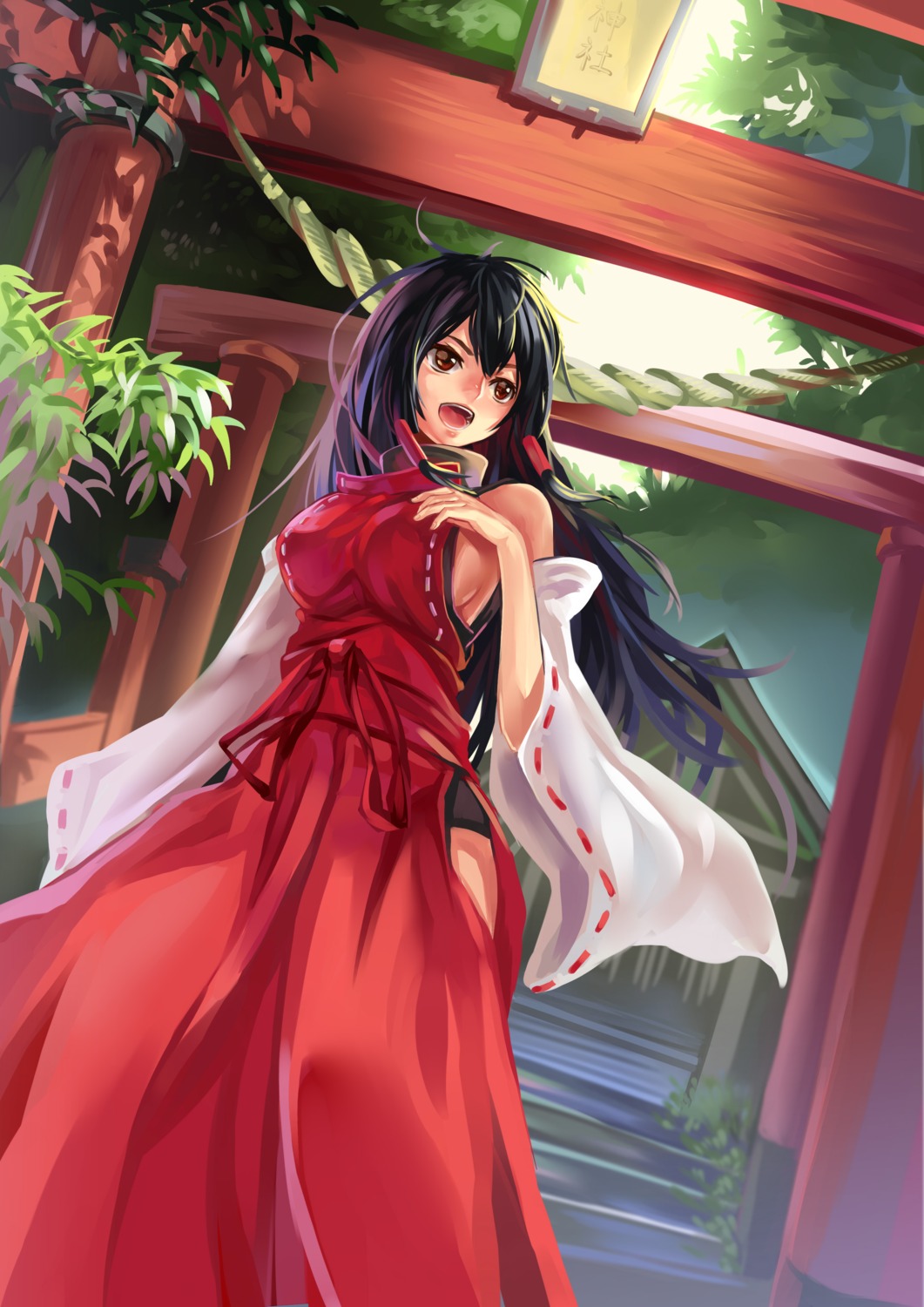 hakurei_miko, miko, touhou, xiamianliele