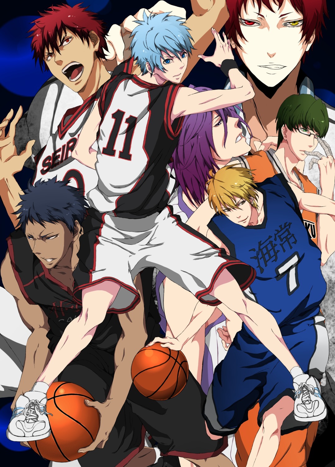 akashi_seijuurou, aomine_daiki, kagami_taiga, kise_ryouta, kuroko_no_basket, kuroko_tetsuya, kyouji, male, midorima_shintarou, murasakibara_atsushi