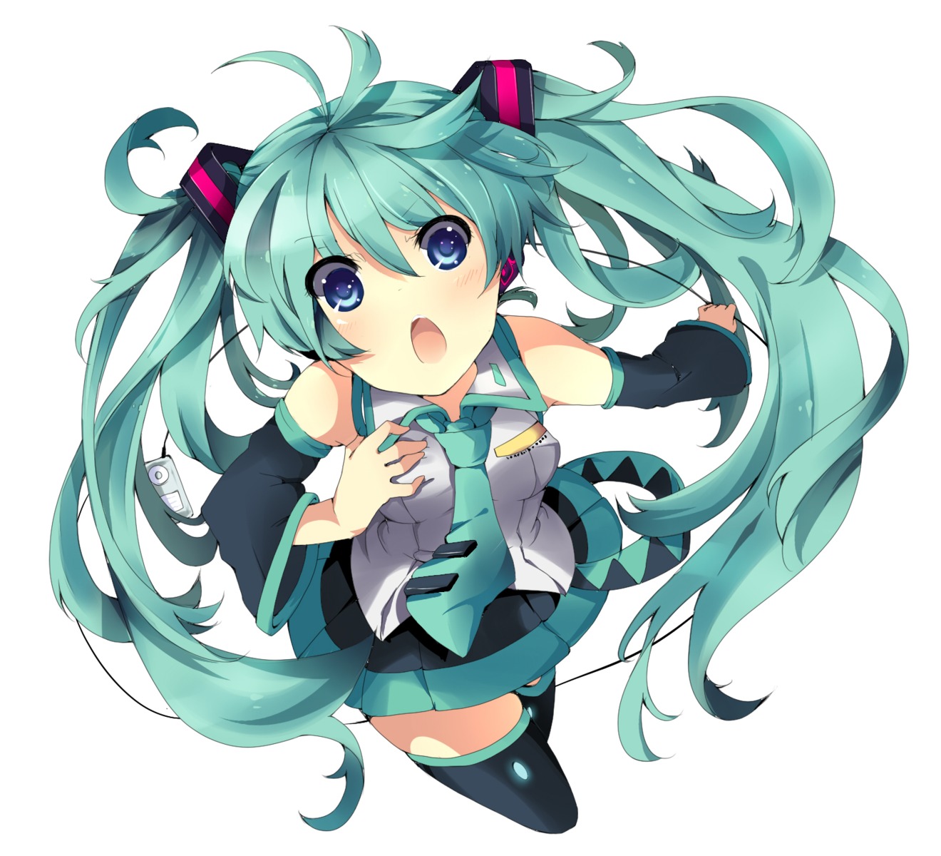 enje_(pixiv3289887), hatsune_miku, rojiko, thighhighs, vocaloid