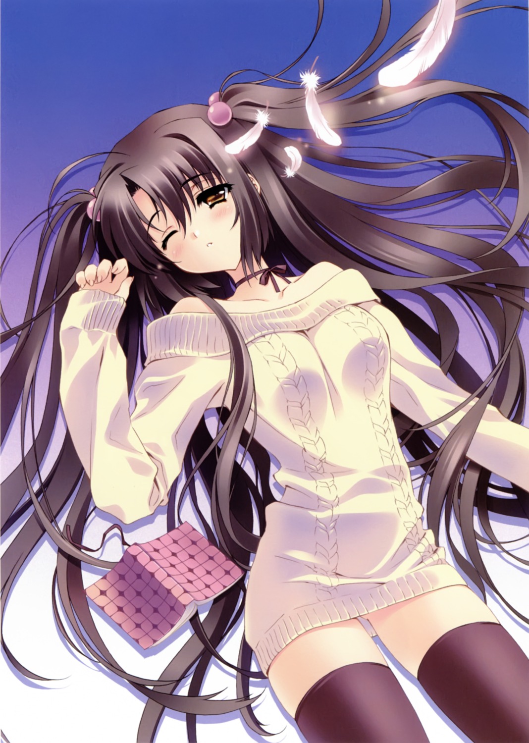 carnelian, oretachi_ni_tsubasa_wa_nai, overfiltered, thighhighs, watarai_asuka