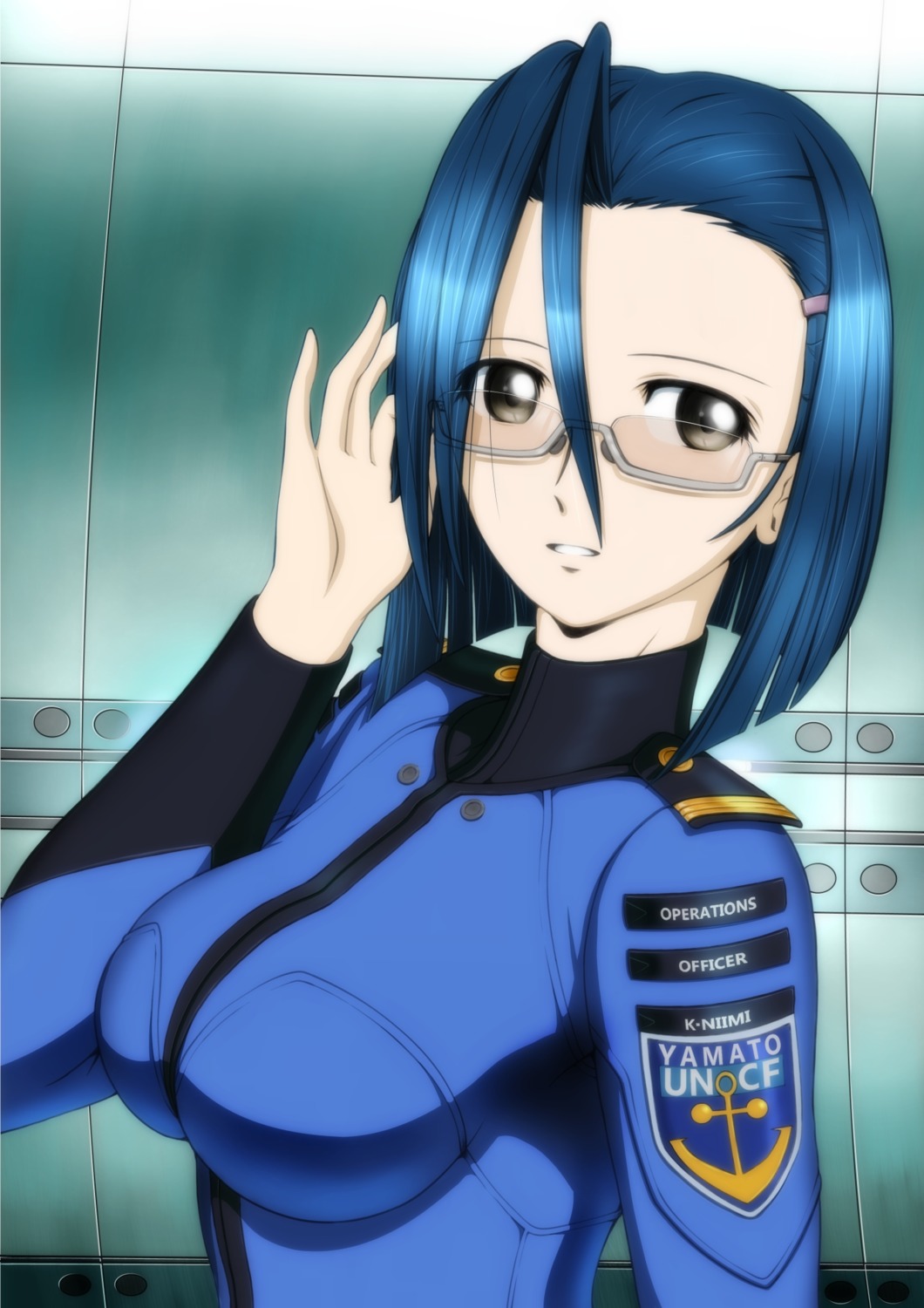 bodysuit, megane, niimi_kaoru, prophet5, uchuu_senkan_yamato, uchuu_senkan_yamato_2199