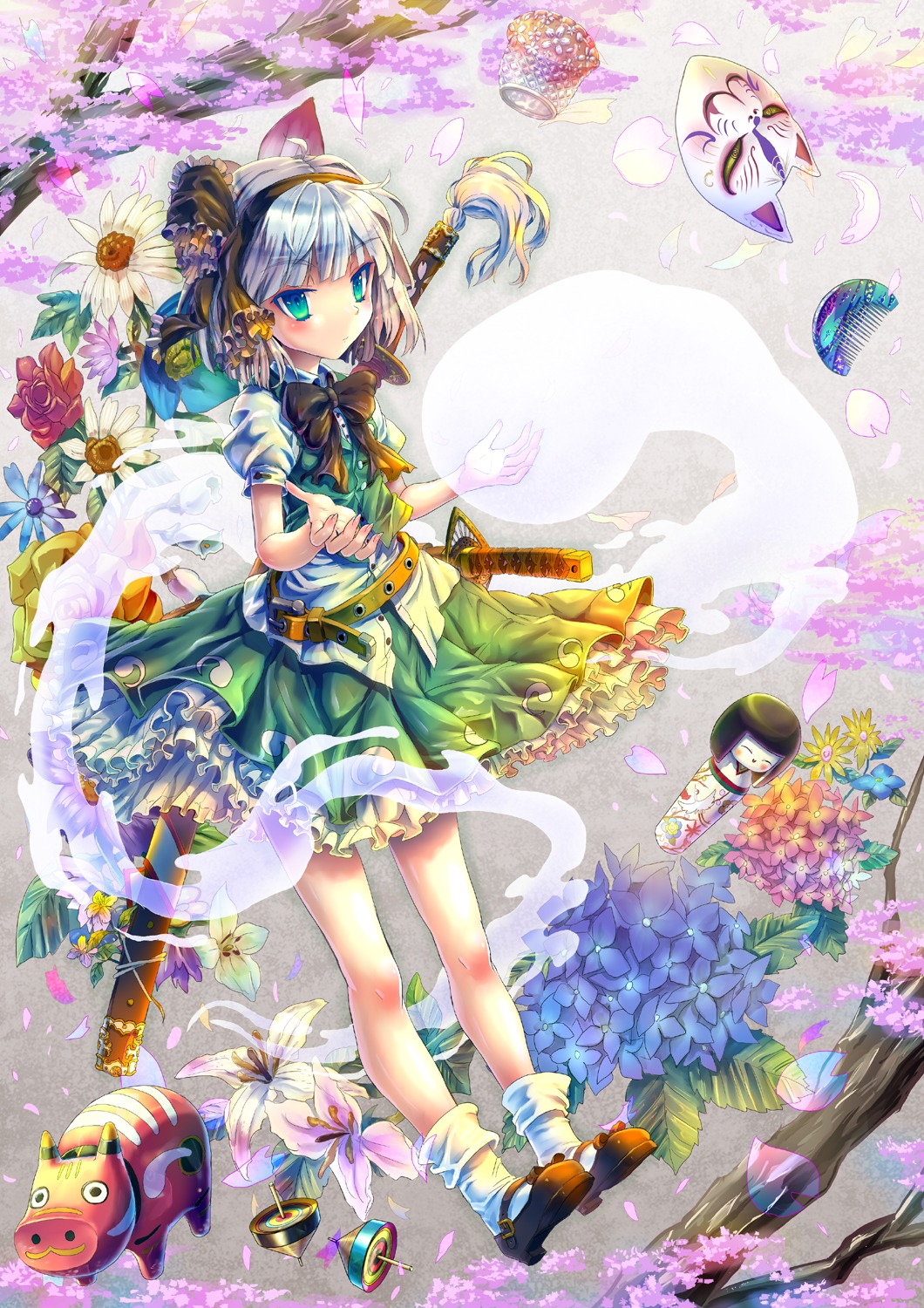kabutoyama, konpaku_youmu, myon, sword, touhou