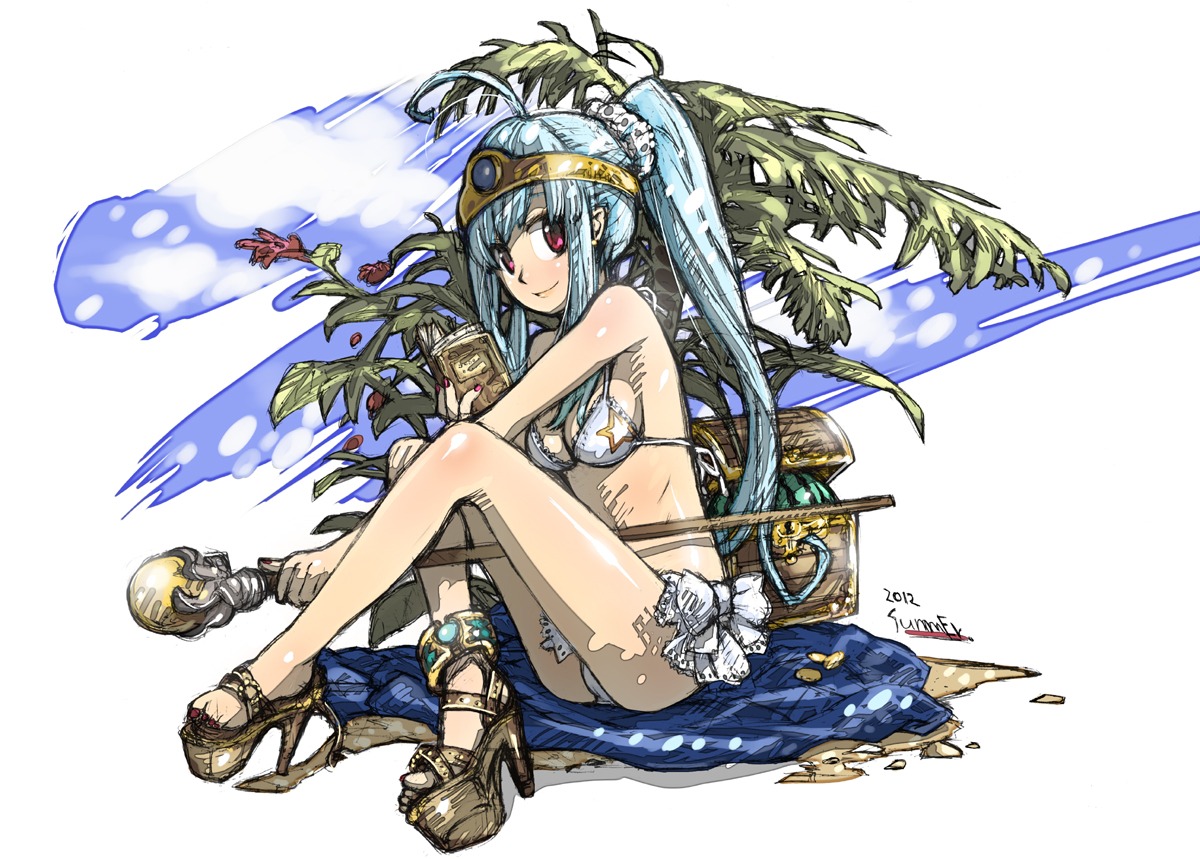 bikini, dragon_quest, dragon_quest_iii, haku_(sabosoda), sage_(dq3), swimsuits