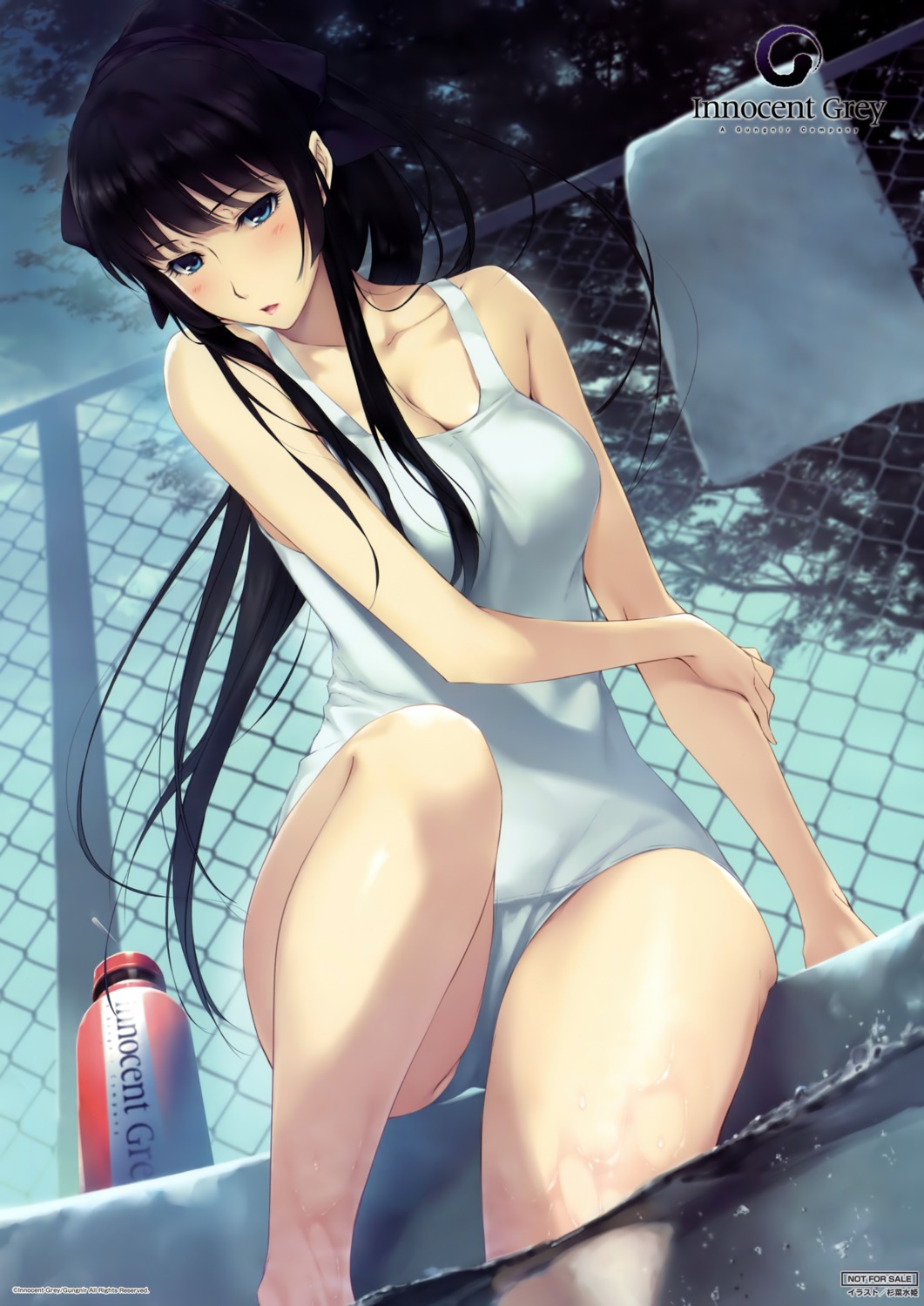cleavage, innocent_grey, kara_no_shoujo_2, kayahara_yukiko, school_swimsuit, sugina_miki, swimsuits