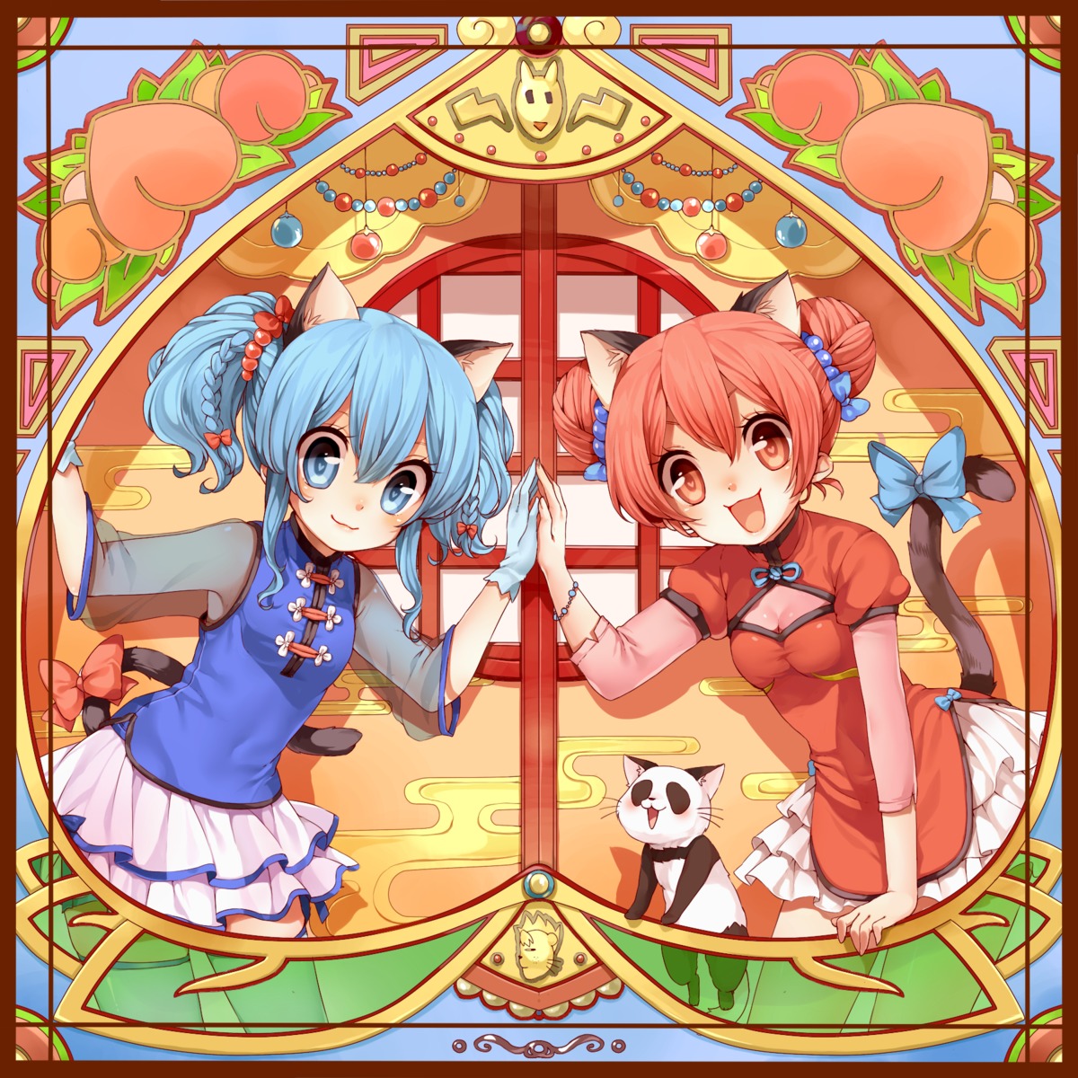 aihara_kaori, animal_ears, asian_clothes, momo_bako, neko, nekomimi, rojiko, tail